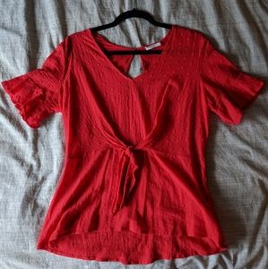 Red short sleeve shirt